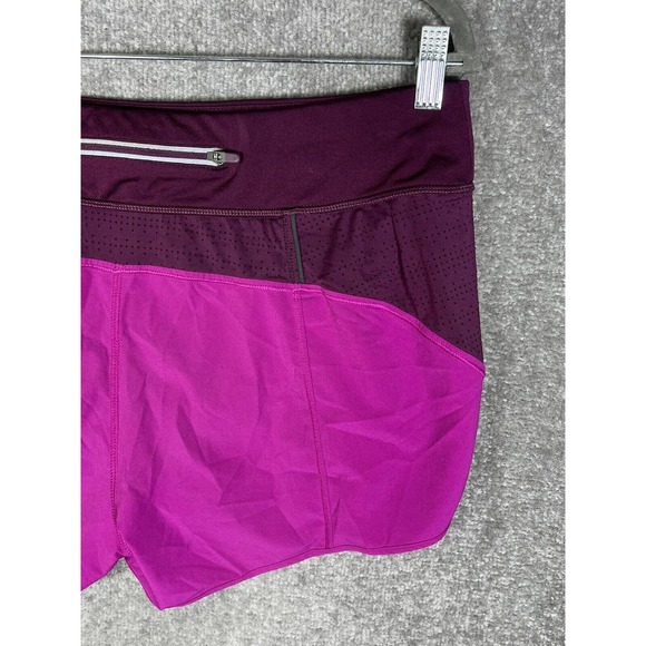 Athleta Track This Run Stretch‎ Athletic Shorts Womens Large Electric Fuchsia - Picture 8 of 12